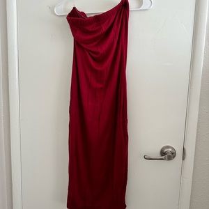 Strapless midi dress